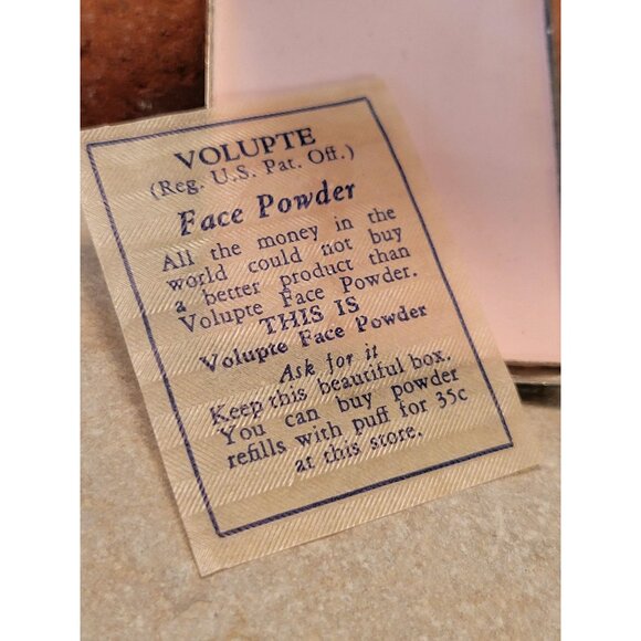 Vintage Volupte Face Powder Compact Art Deco Geometric Design 2" x 1.75" Unused! - Picture 6 of 10